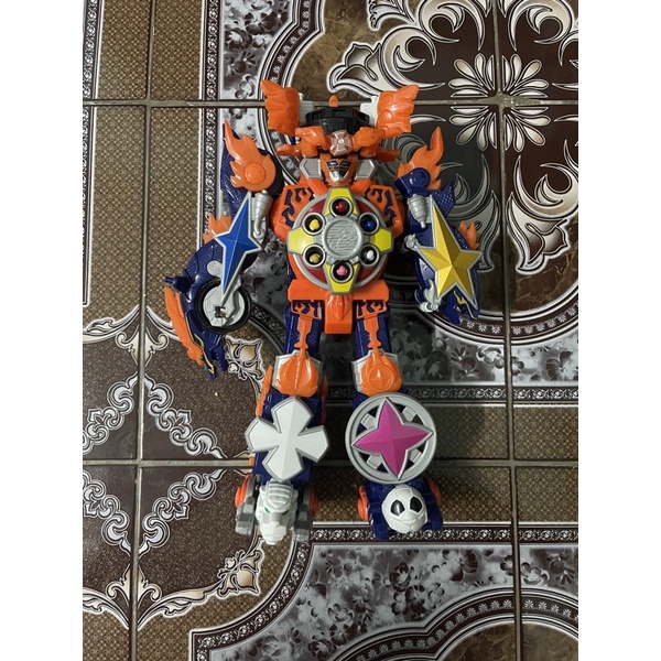 Power Rangers Ninja Steel Megazord Ninninger DX Gekiatsu Daioh Blaze Bandai - Occasion