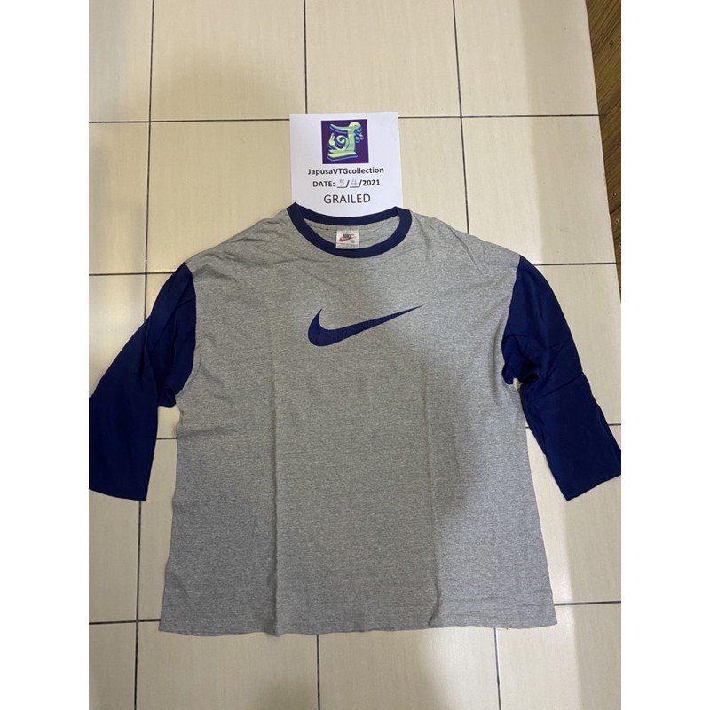 Vintage Nike Three Quarter Sleeve Shopee Malaysia