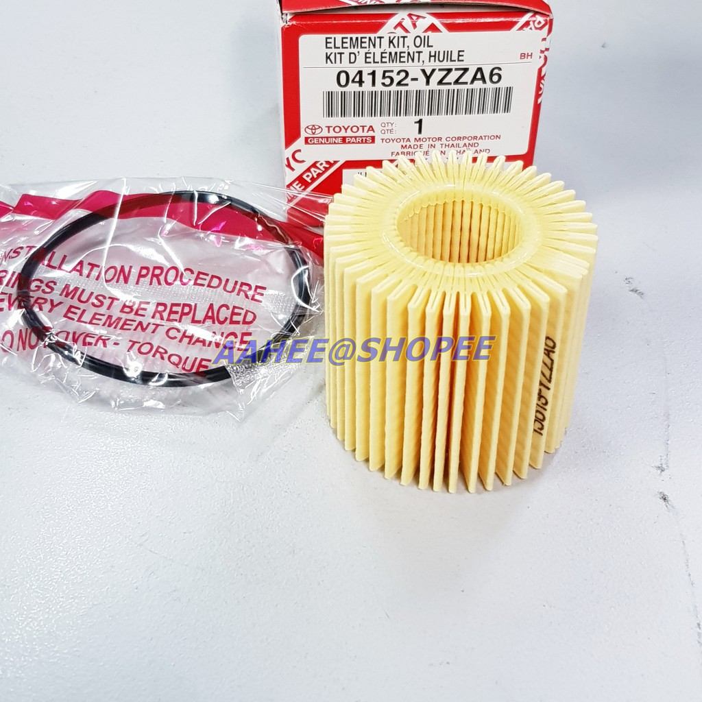 Original Toyota Altis Wish Harrier Prius Oil Filter 04152-YZZA6 Genuine ...