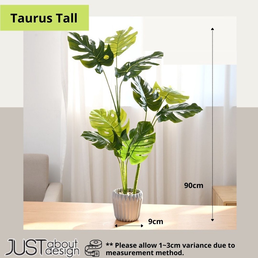 Artificial Potted Plant Fake Pot Premium Viral Decor Green Pasu Bunga