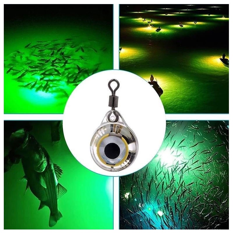 Mini LED Fishing Lure Night Light Battery Powered Glow Underwater ...
