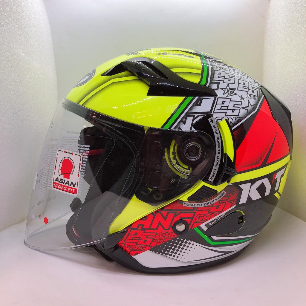 Helmet KYT Venom Azlan Shah Double Visor ( Open Face ) Shopee Malaysia