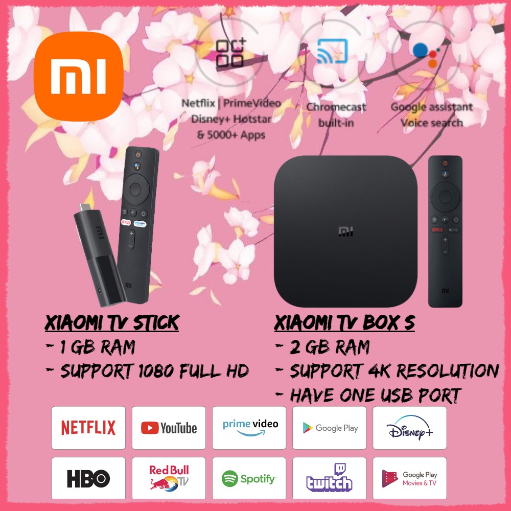ReadyStock IN KL Xiaomi Mi TV Stick / Mi TV Box S English Version