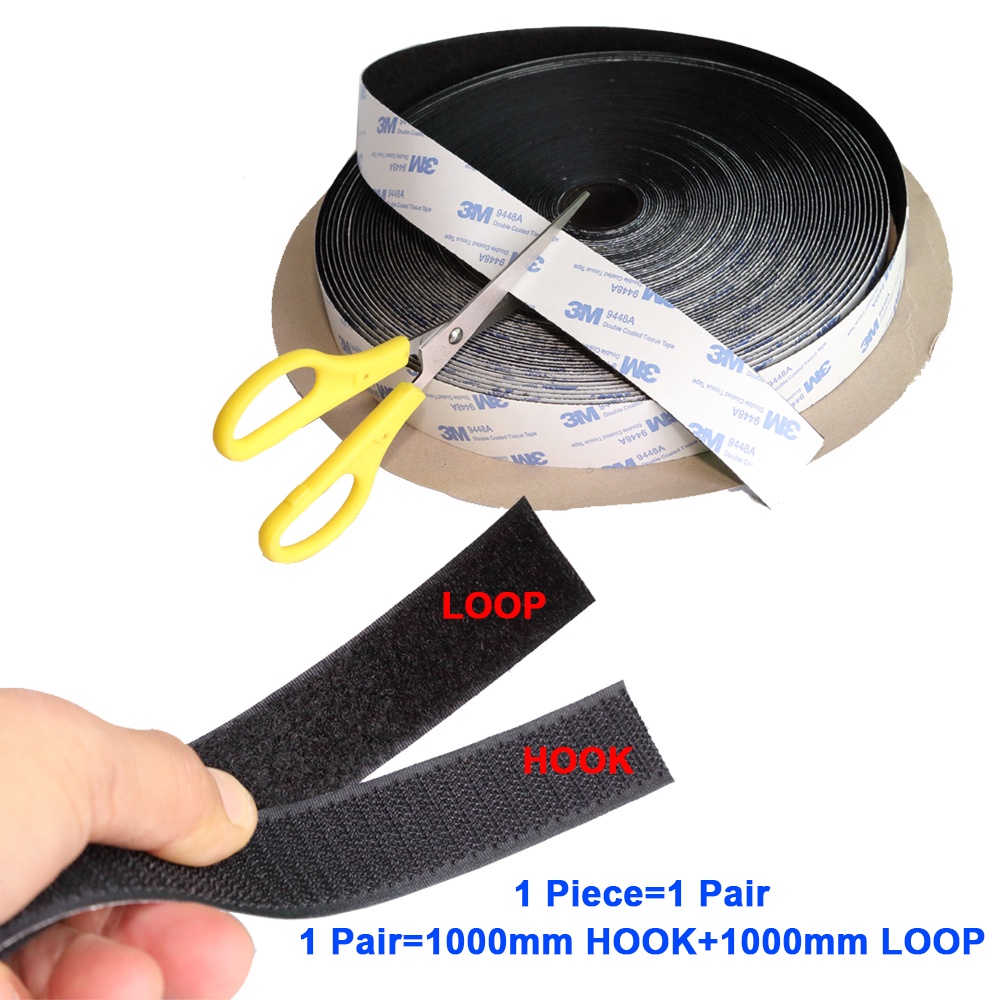Heavy Duty Grid Tape Velcro Tape Quickly Stick Self-adhesive Velcro Strap  for Home Living