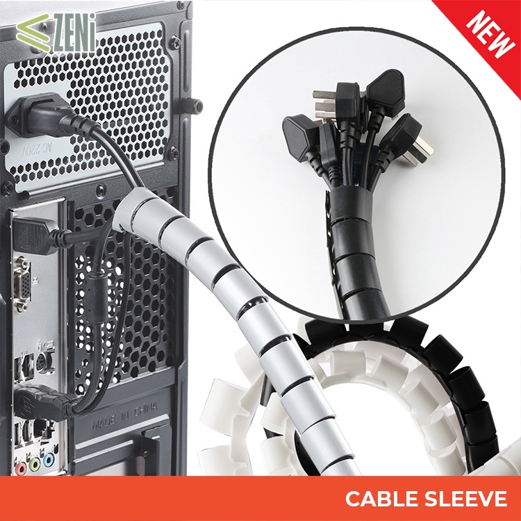 ZENi Wire Cable Sleeve Cable Wrap Protector Tube To Organize Cable In