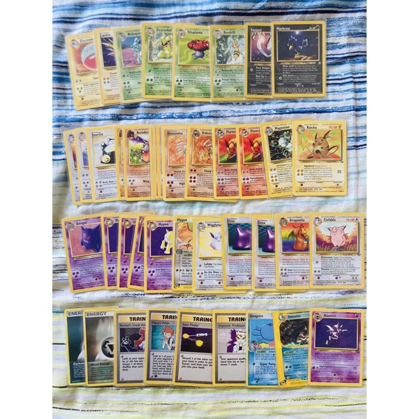 Pokemon Vintage Non Holo Rares! Pokémon Trading Cards. Base Set, Neo ...