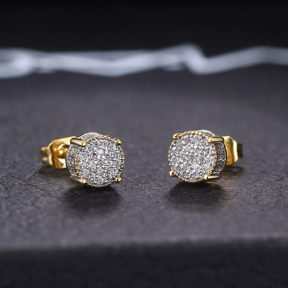 Iced out store earrings mens