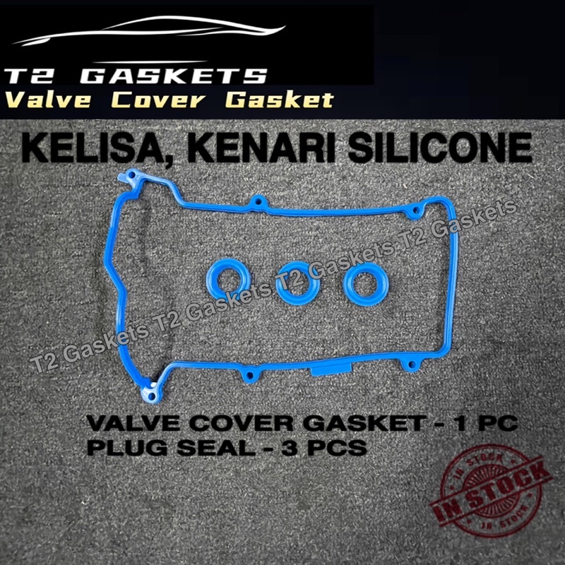 PERODUA KELISA, KENARI SILCONE VALVE COVER GASKET SET + PLUG SEAL 11213