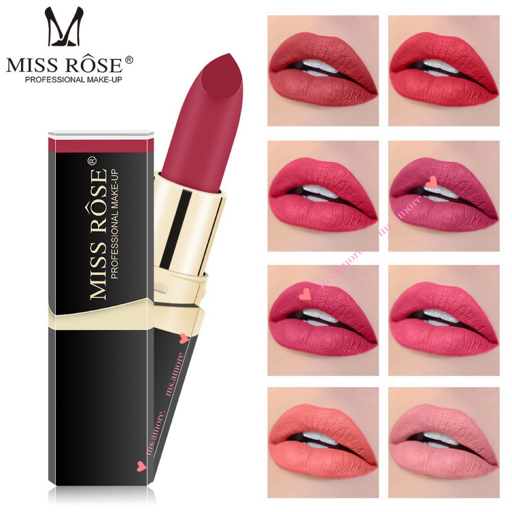 MISS ROSE Miss Rose matte Lip gloss Paint nude lipstick Waterproof