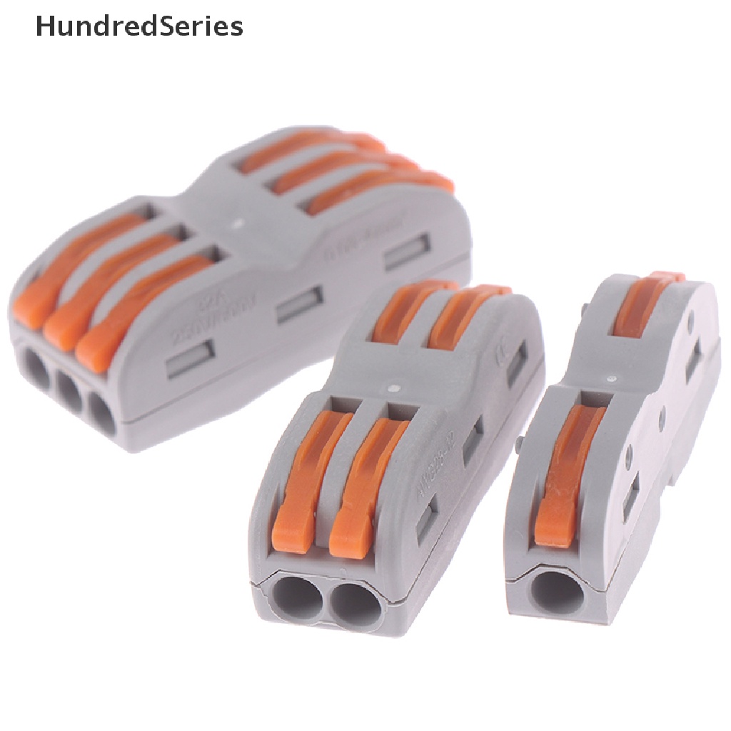 [HundredSeries] SPL-1 2 3 Way Reusable Spring Lever Terminal Block ...