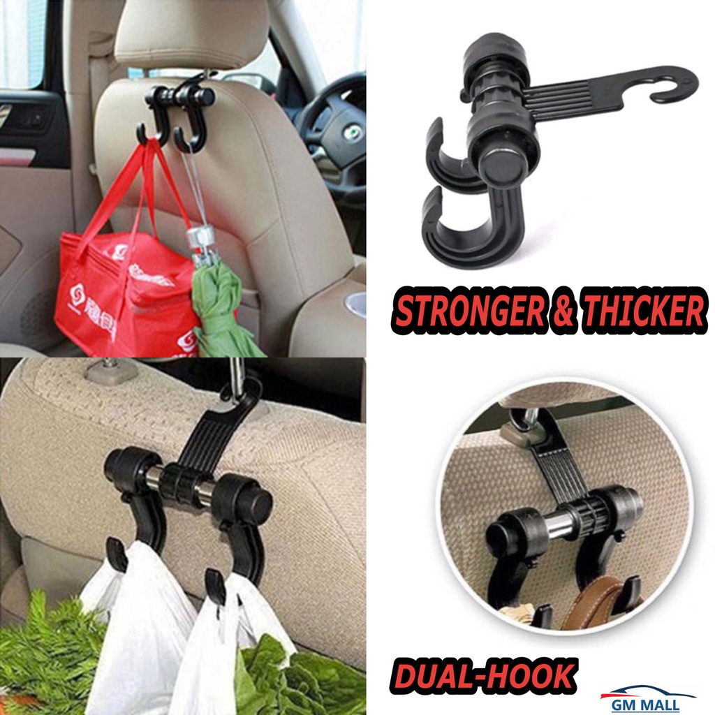 HEADREST HOOK HANGER Car Seat Dual Hooks Sundry Hanger Universal Car