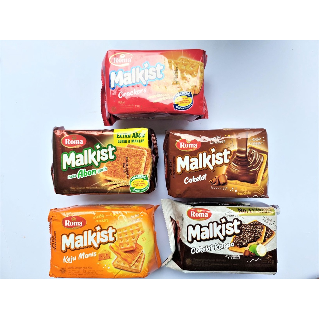 Roma Malkist Pack All Variant/Roma Malkist Pack Chocolate k Shredded ...