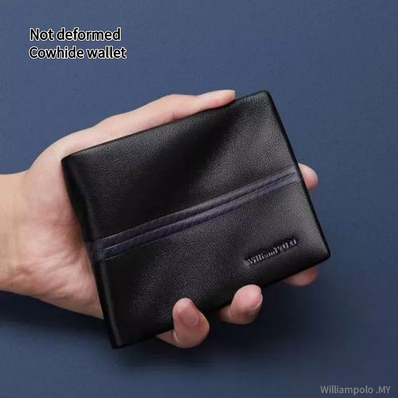 Bison Denim Genuine Leather RFID Blocking Men’s Short Designer Wallets Black