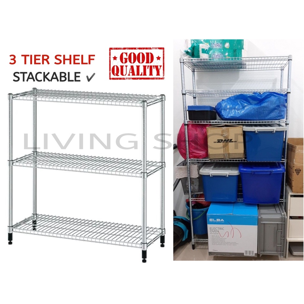 100 ORIGINAL OMAR IKEA Stackable Adjustable Storage Rack/ Shelving