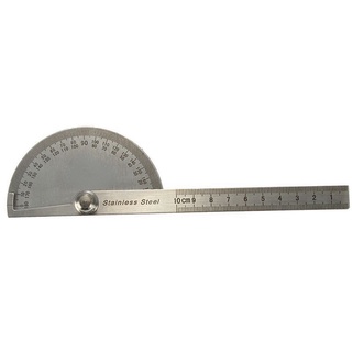 10cm Stainless Steel 180 Degree Protractor Angle Finder Rule Measure ...