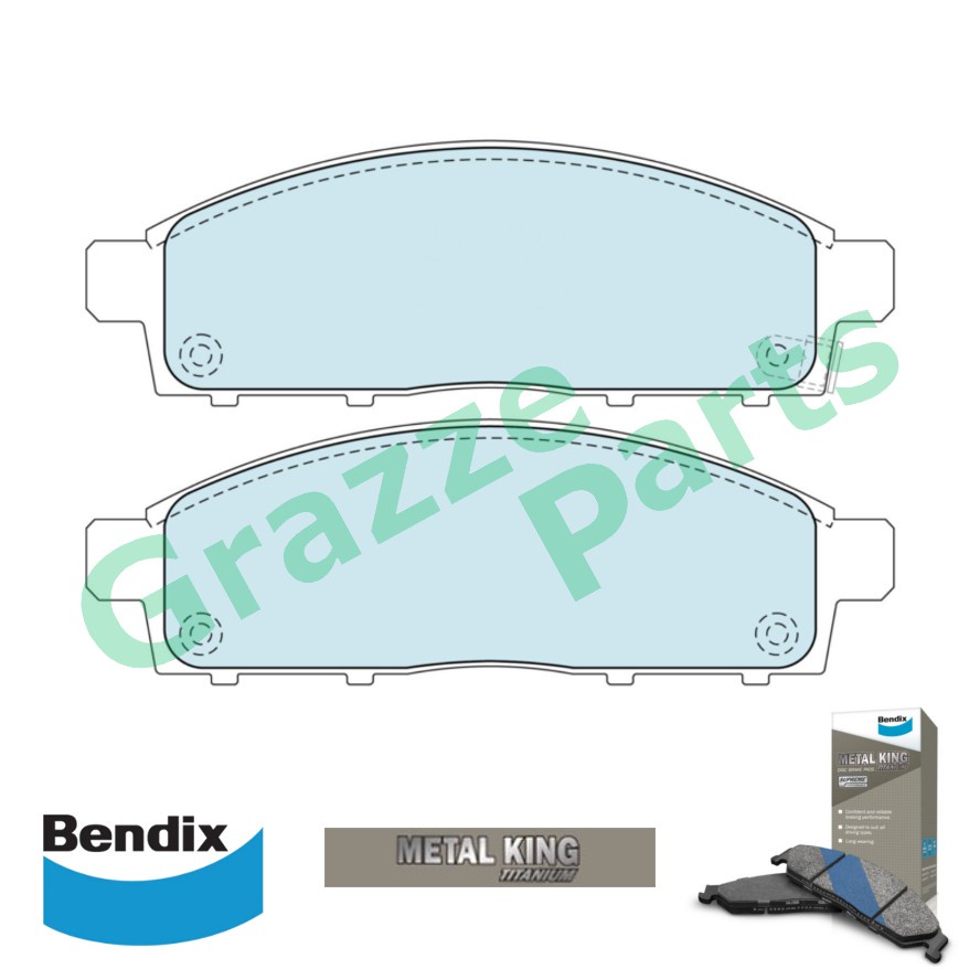 Bendix Metal King Titanium Disc Brake Pad Front for DB2376 Nissan Urvan