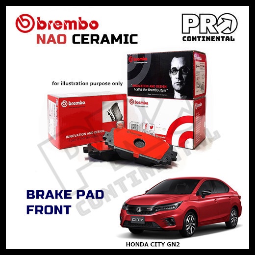 (RED SHIM) BREMBO NAO HONDA CITY GN2 TOO SEDAN HATCHBACK 20192022