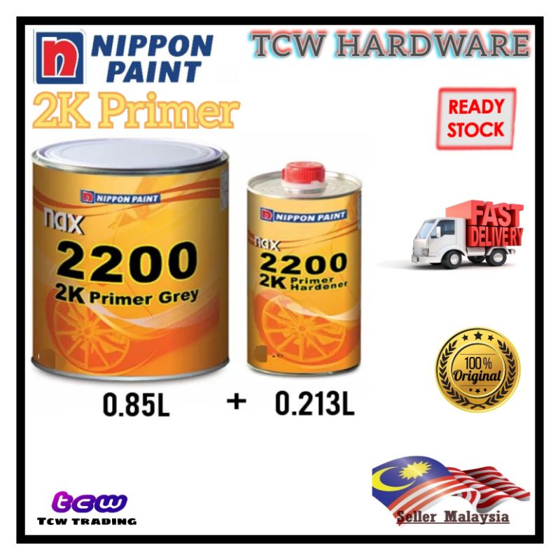 NIPPON 2200 2K GRAY PRIMER & HARDENER / RATIO 41 (READY STOCK SHIP IN