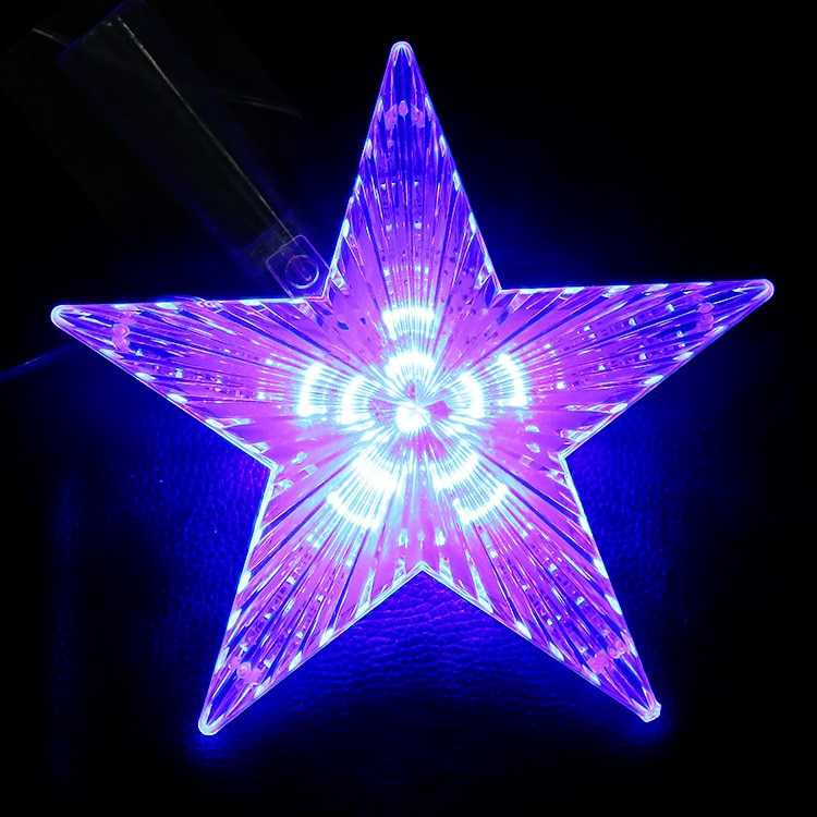 8 Modes Play LED Star Light 22CM Big Star Waterproof LED Single String ...