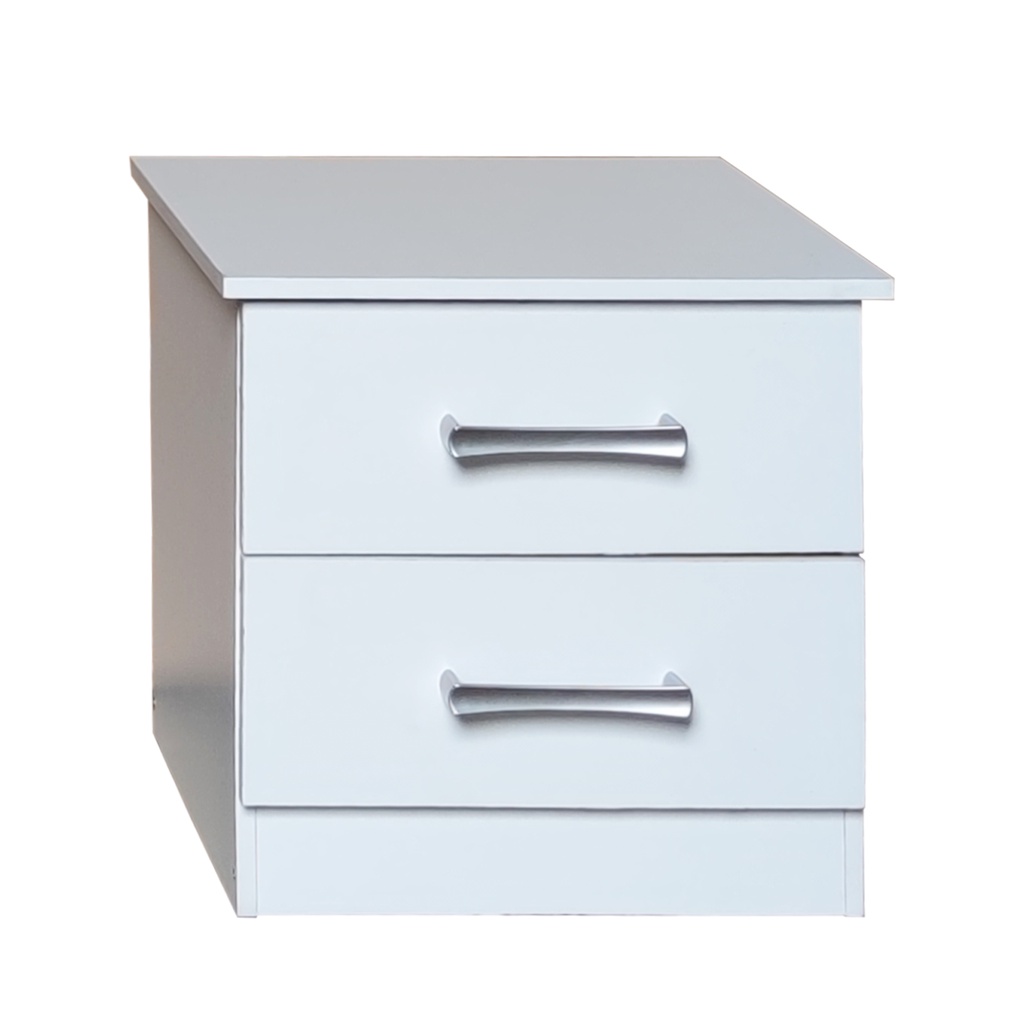 Wooden Side Table Square Small 2 Drawer Storage Bedside Table Nordic