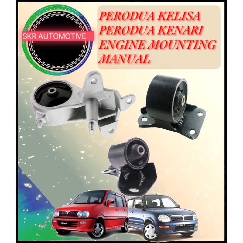 PERODUA KELISA,KENARI (MANUAL) ENGINE MOUNTING FULL SET (3 PCS ...