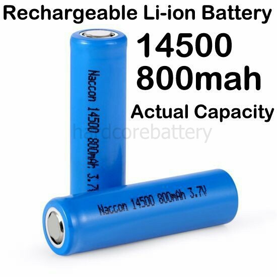 2-6PCS 14500 3.7V Li-ion Rechargeable Battery Batteries For