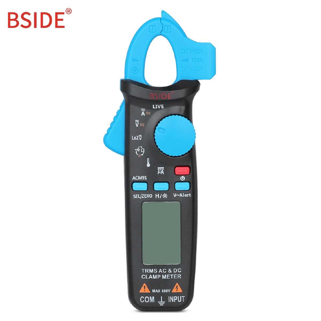 BSIDE ACM91 Digital Clamp Meter Current AC DC Voltmeter (Black Blue) Shopee Malaysia