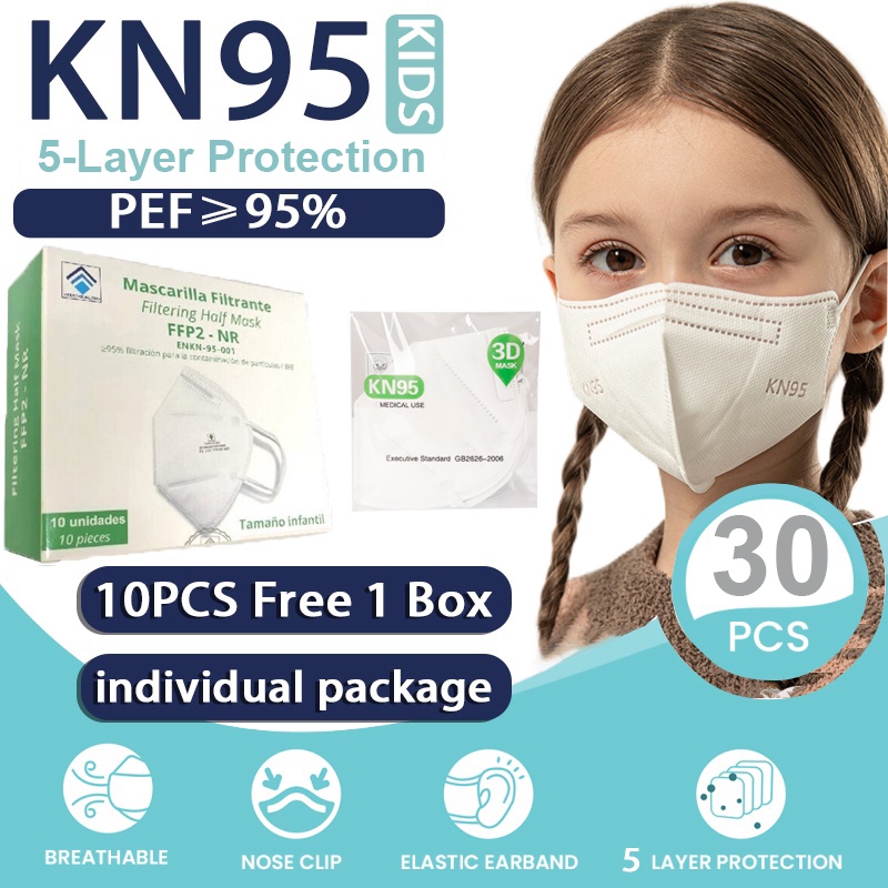 【Individual Package】KN95 Kids Face Mask 5PLY protection Mask KN95 child