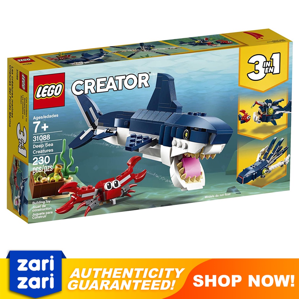 LEGO Creator 3 in 1 Deep Sea Creatures Building Toy 31088 | Shopee Malaysia