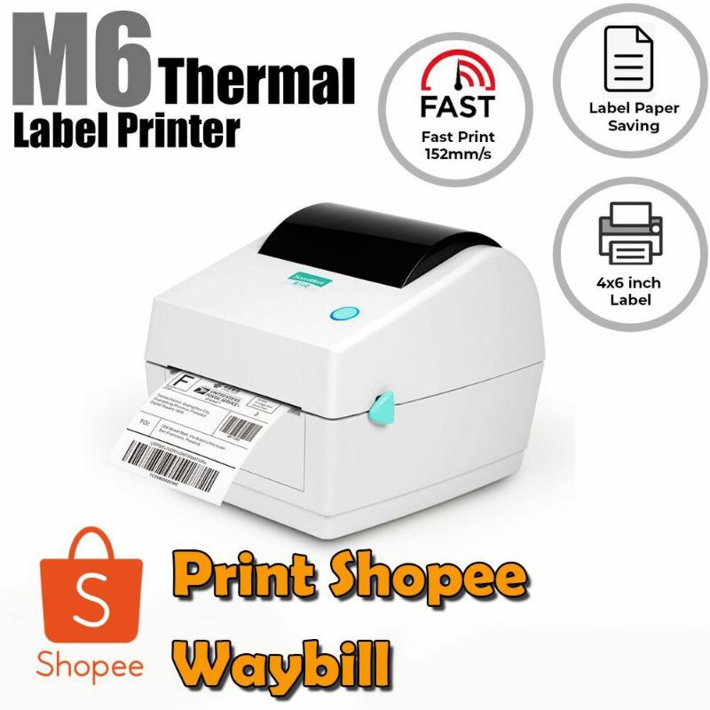 Soonmark M6 Label Printer Thermal Shipping Address Barcode 150mm*100mm.