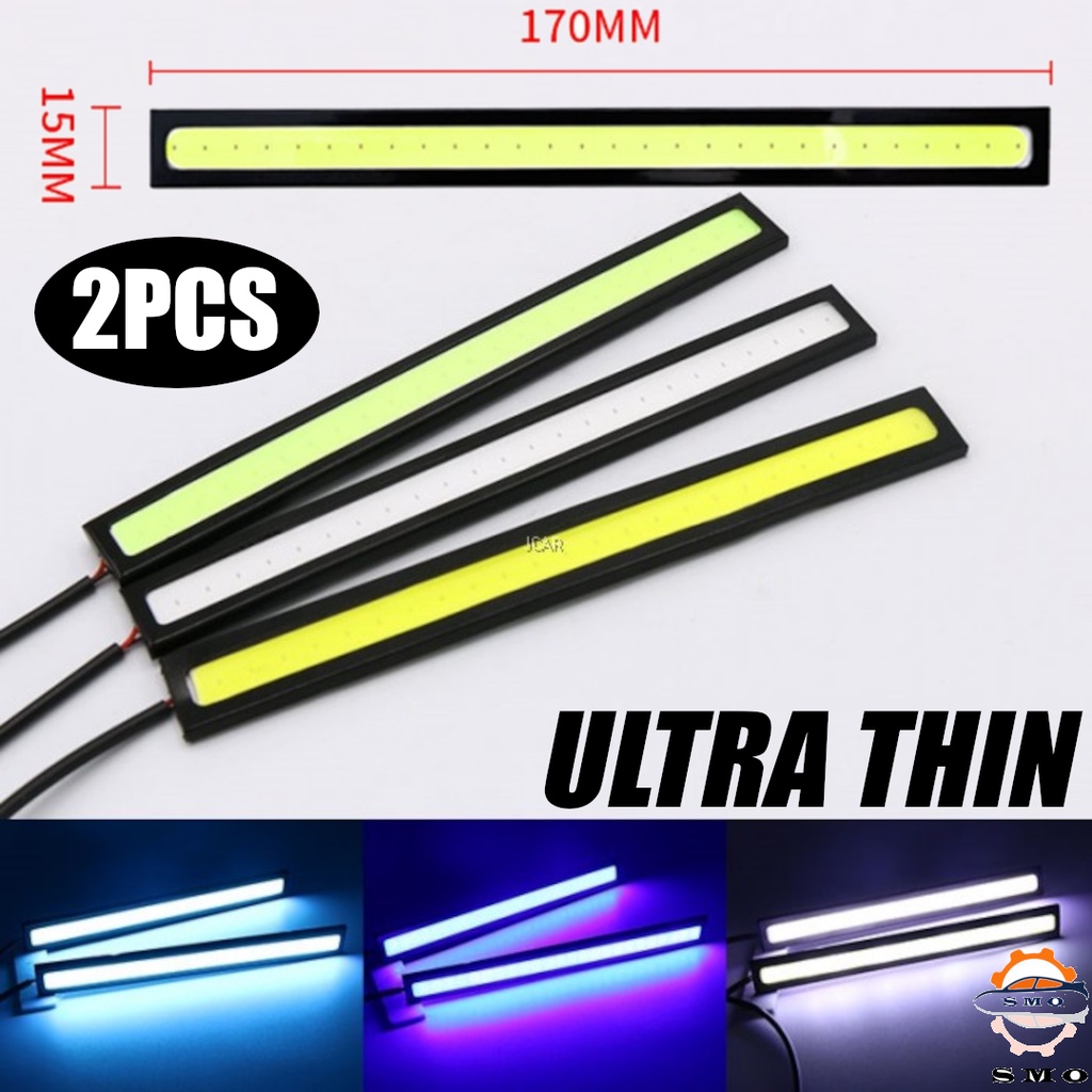 2pcs 17cm Car Cob DRL Daylight Led Daytime Running Light Lamp Reverse ...