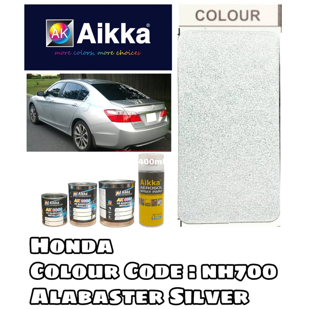 AIKKA AUTOMOTIVE PAINT / HONDA ACCORD NH700M / ALABASTER SILVER / TOUCH ...