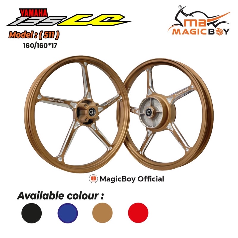 MAGIC BOY CNC RIM FG511 LC135 V1-V7 1.60/1.60-17 | Shopee Malaysia
