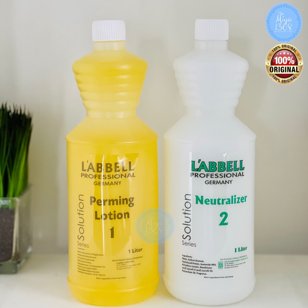 Labbell Professional Perming Lotion 1L/ Neutralizer 1L Ginseng