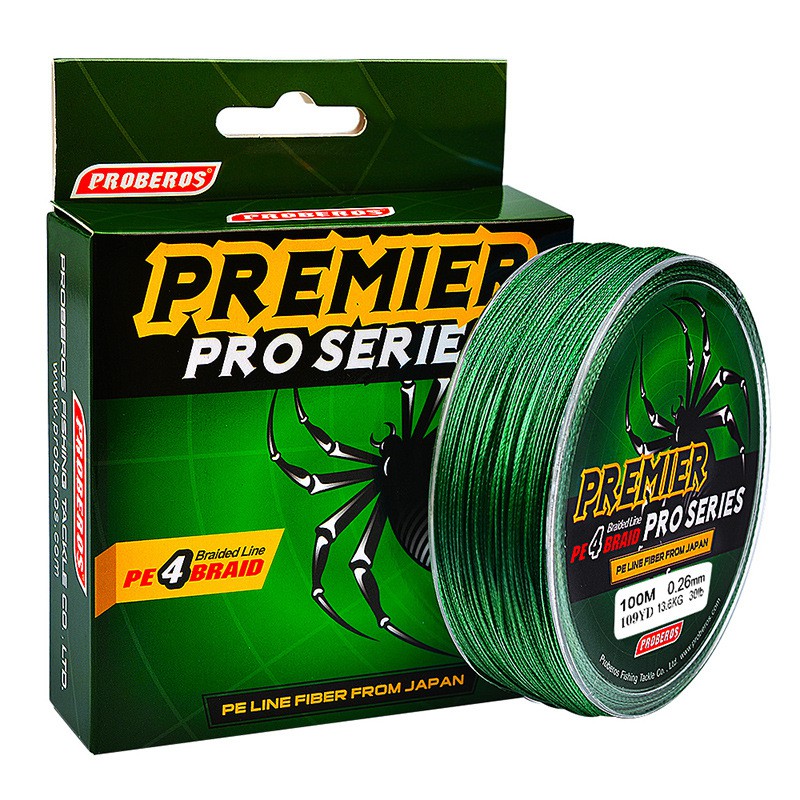 100M PE Braided Fishing Line Tali Pancing 4 Stands Durable Strong