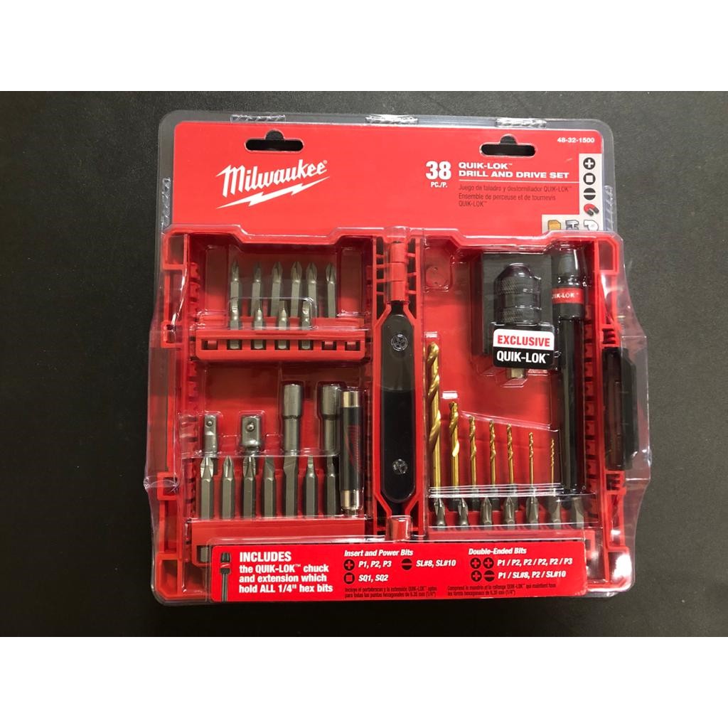 Milwaukee 48321500 QuikLok Drill And Drive Set Shopee Malaysia