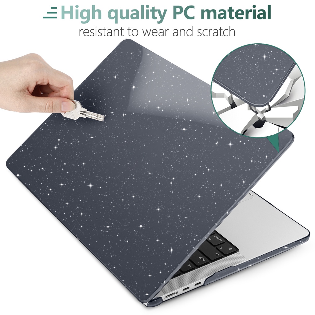 Crystal Bling Clear Hardshell Case For 2024 MacBook Pro13 Air 13 13.6 ...