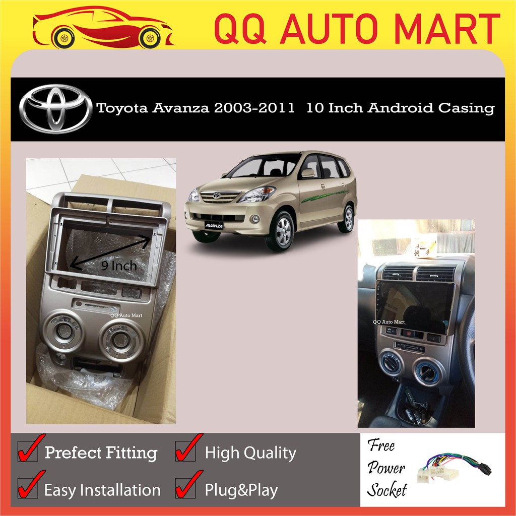 Toyota Avanza 2003-2011 Full Cover 9 inch Android Player Casing ...