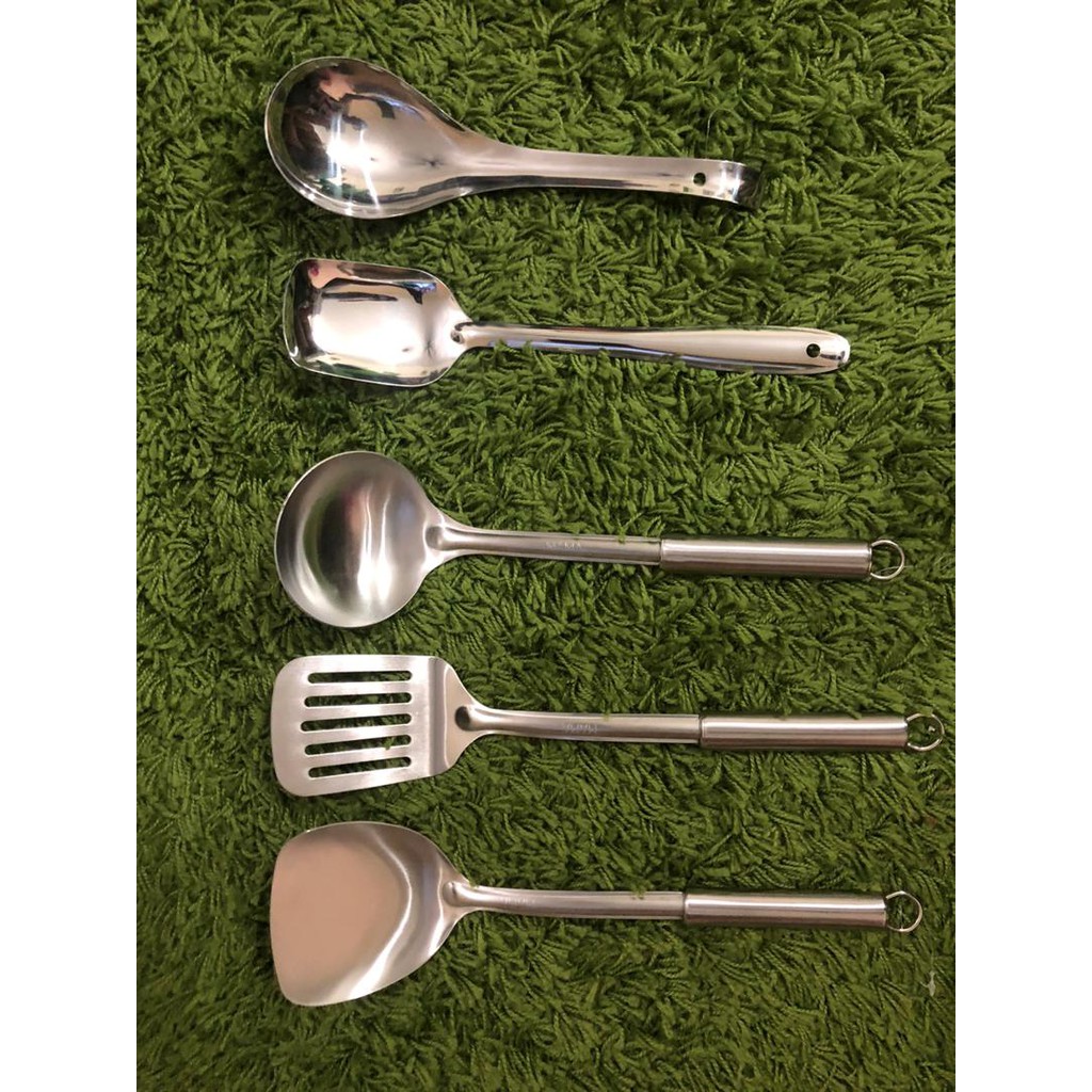 Sudip Besi Senduk Lauk Stainless Steels Hotel Quality Serving Spoon