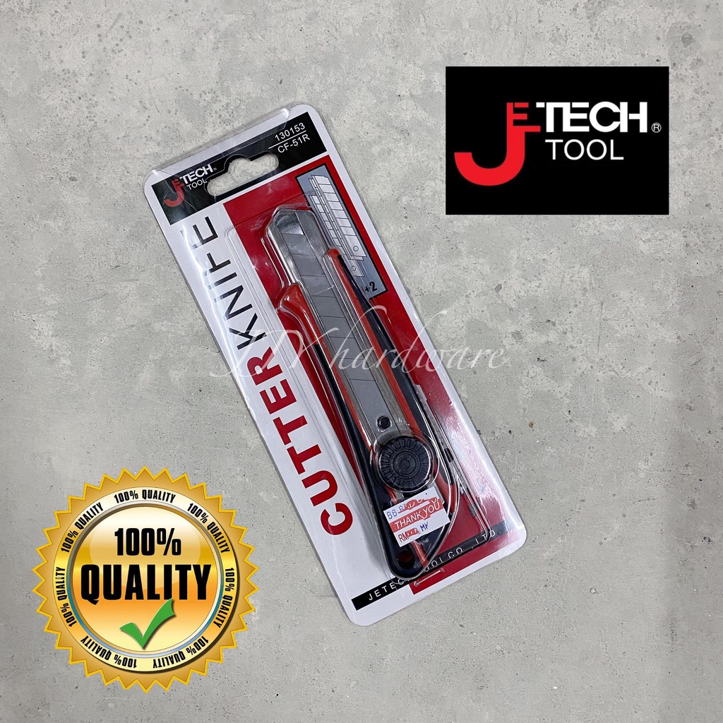 JETECH CUTTER KNIFE 18MM(WHEEL LOCK)/HEAVY DUTY PISAU PEMOTONG/美工刀 ...