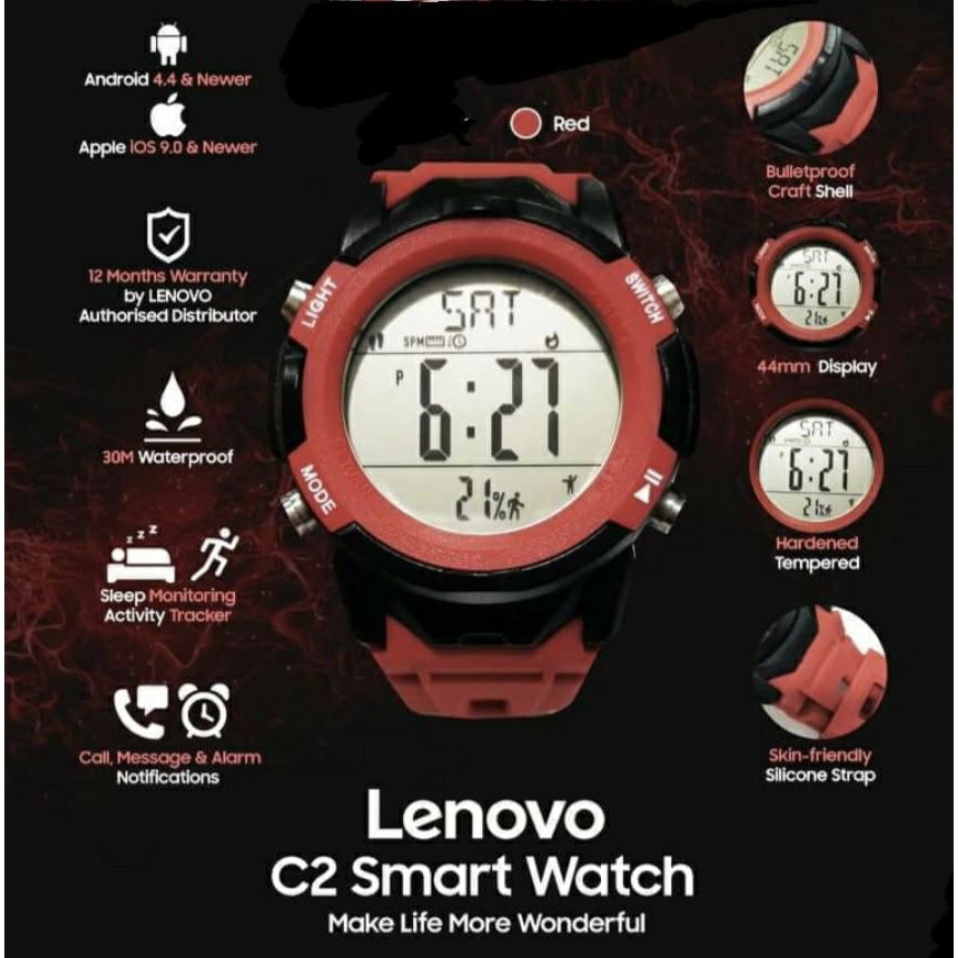 Lenovo smartwatch c2 new arrivals