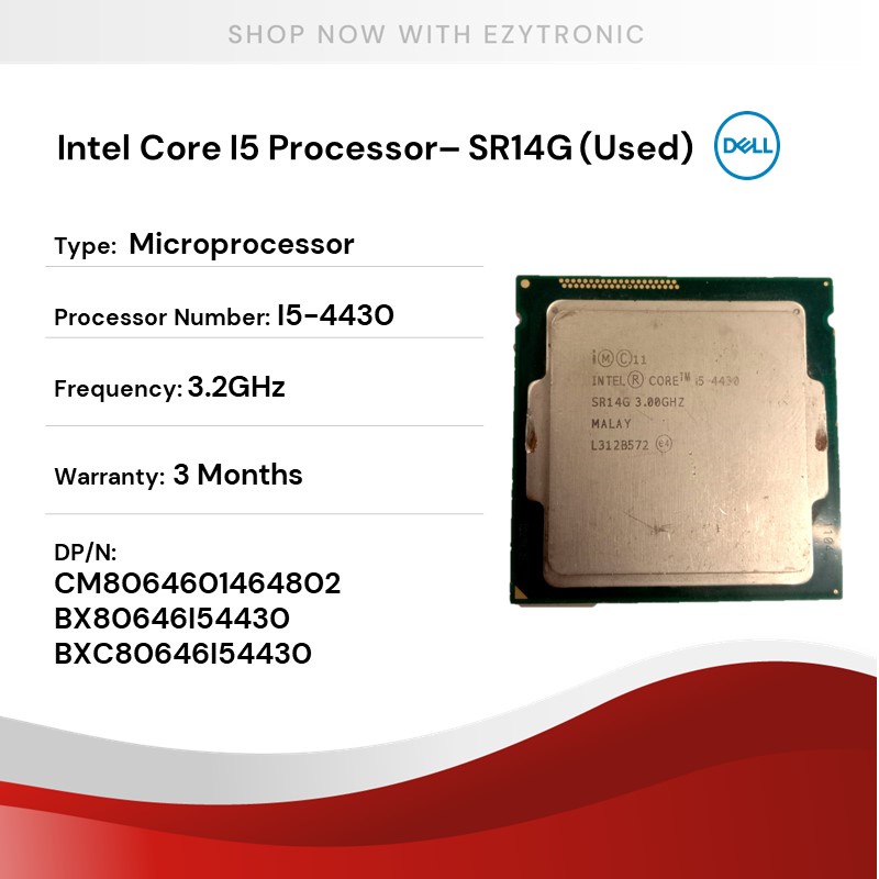 Intel Core I5-4430 4 Cores 3.2GHz Processor SR14G | Shopee Malaysia