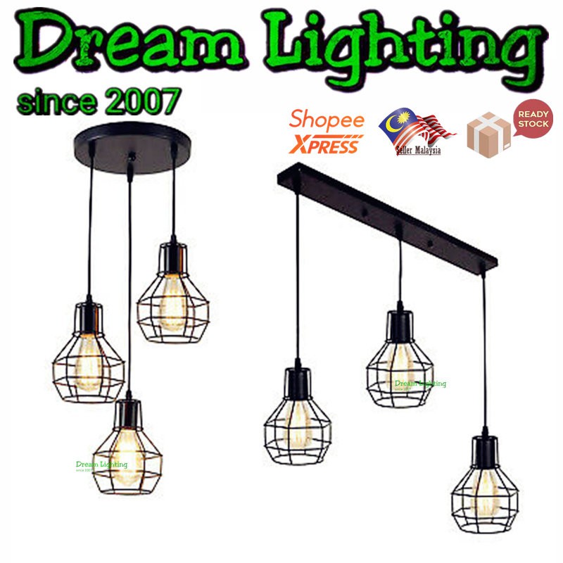 Dream Lighting / Pendant Light Hanging Ceiling Light Vintage Retro / Lampu gantung Lampu hiasan