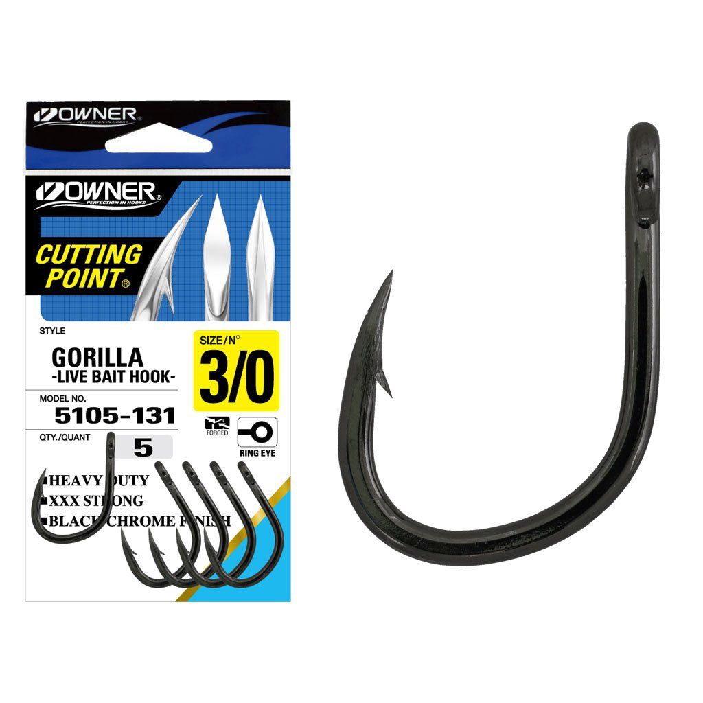 Owner fishing hook 5105 Gorilla Live Bait 3X-Strong Hooks