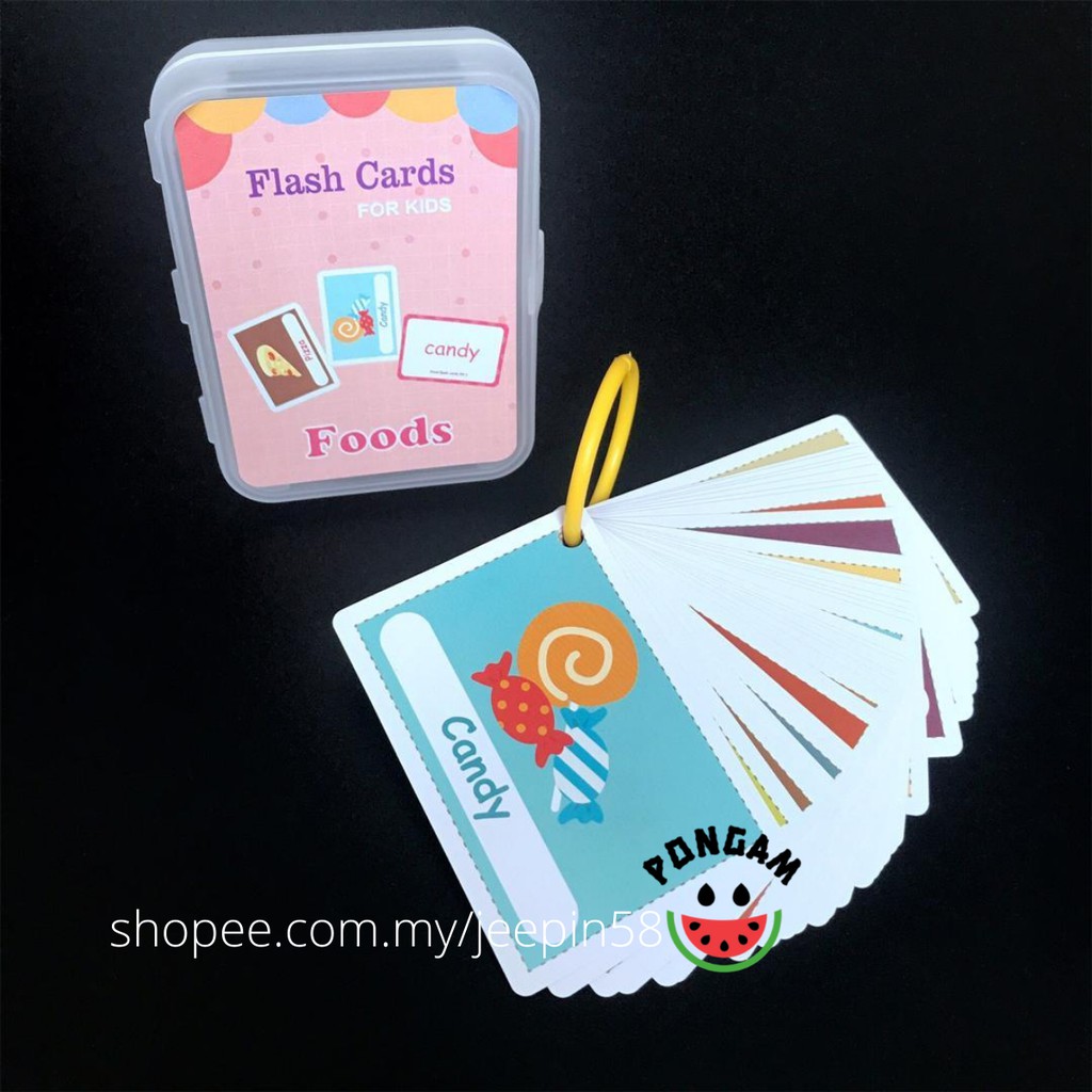 Early Learning Flash Card Kad Animal Shape Colour Body Number Alphabet 