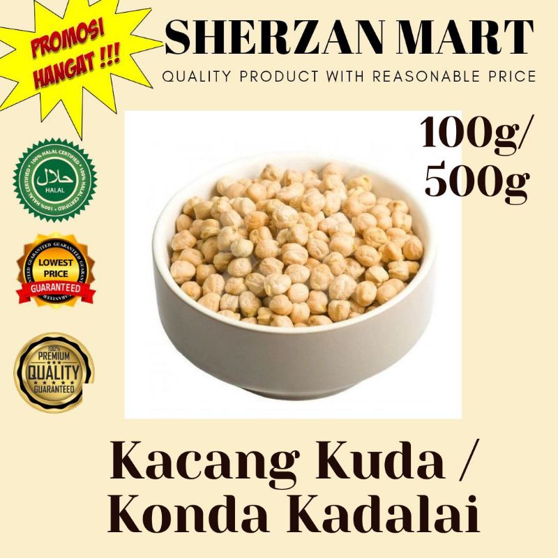 Kacang Kuda Mentah Chickpeas Raw Konda Kadalai 100g And 500g