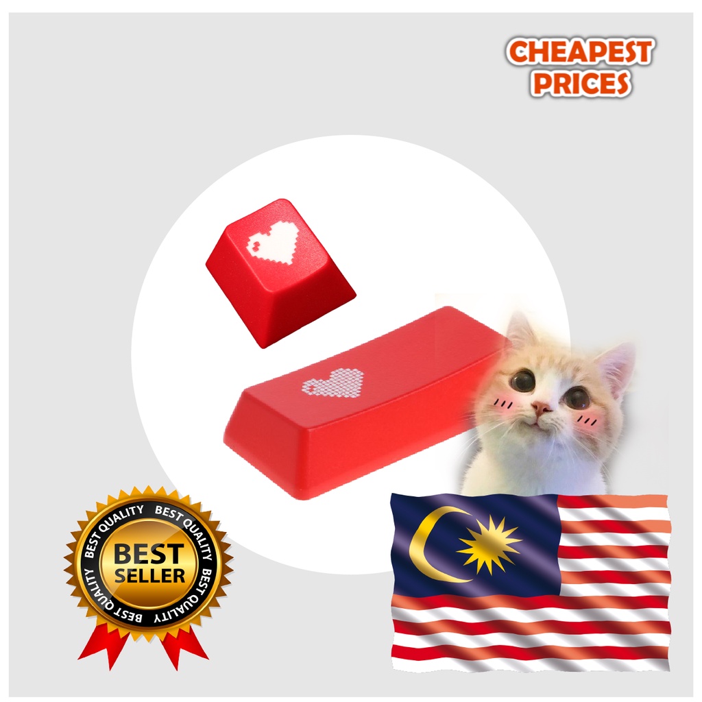 [JOHOR READY STOCK] Red Love Heart Pattern Keycaps for Mechanical ...