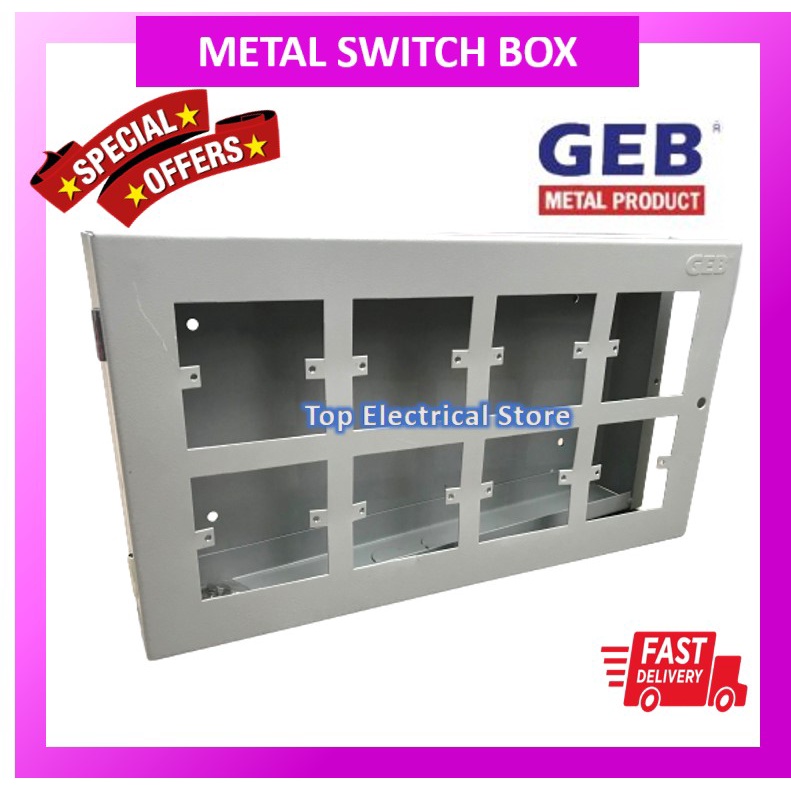 GEB SWITCHES METAL BOX 8S ELECTRICAL CLAD BOARD KOTAK SUIS ELEKTRIK ...