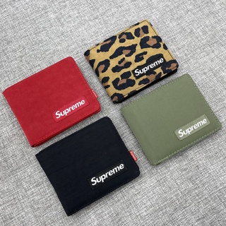 Supreme 20FW Short Wallet Two Fold Wallet For Men And Women Youth