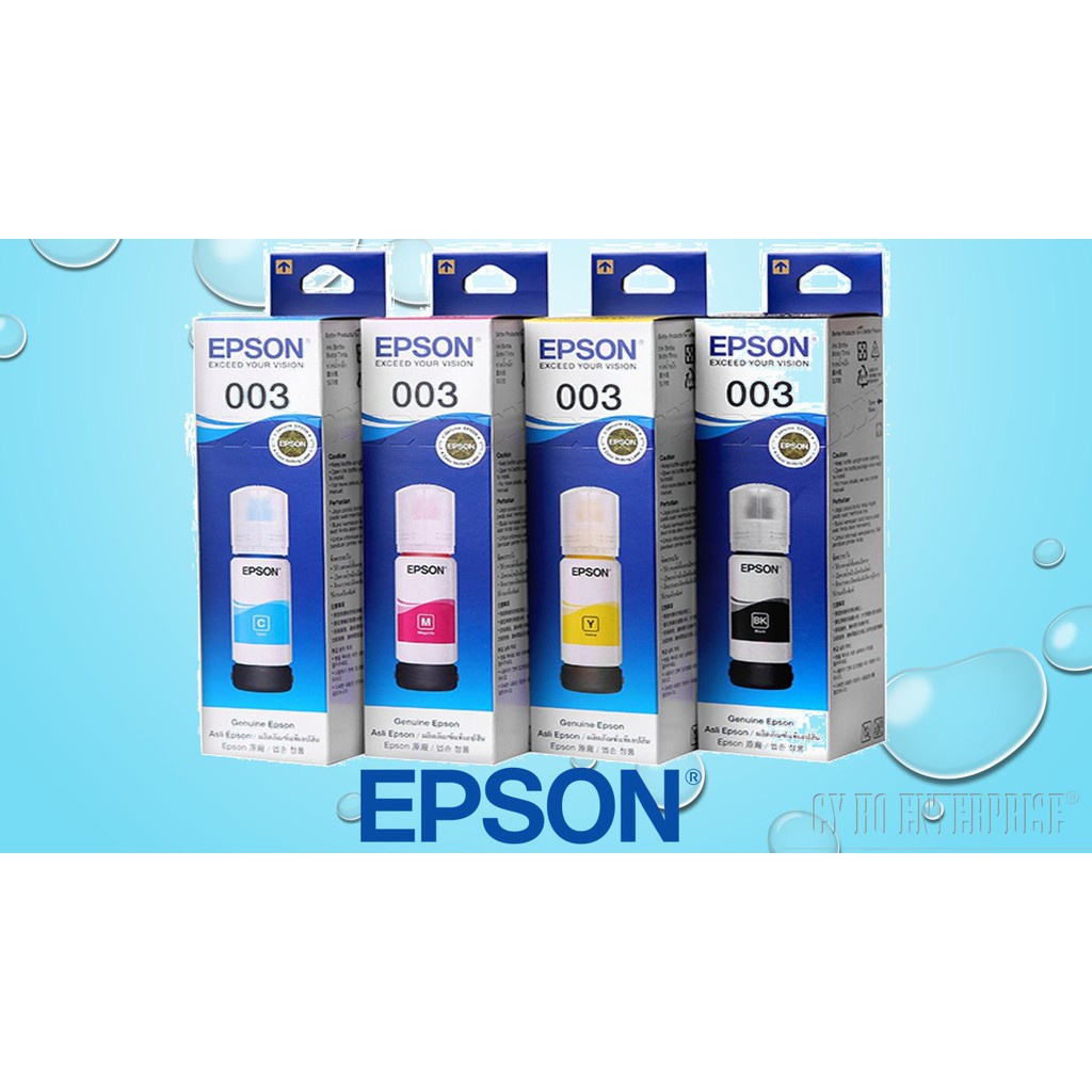 Original Epson 003 Black Cyan Magenta Yellow Refill Ink 65ml Shopee Malaysia 7131